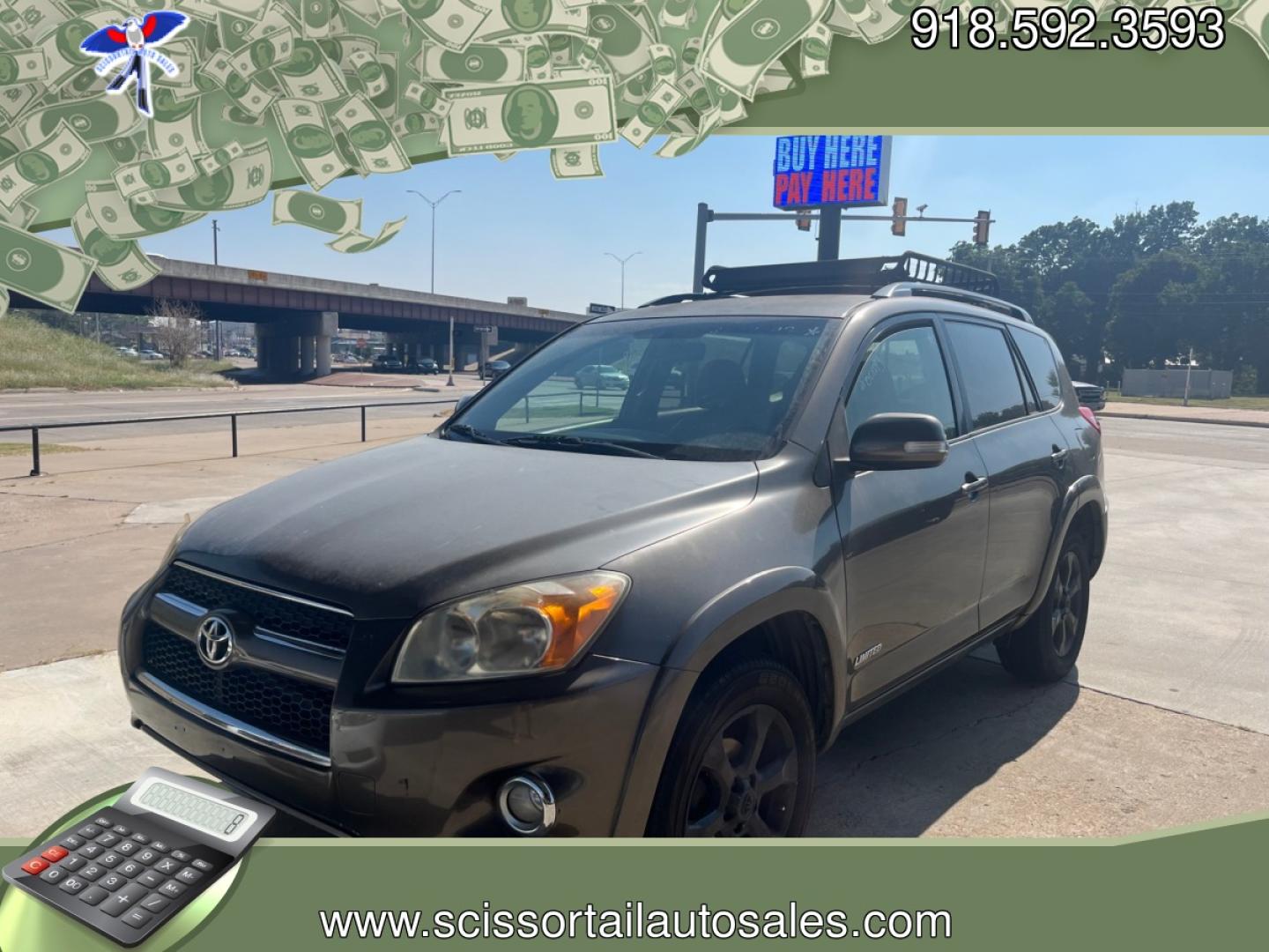 2009 GOLD TOYOTA RAV4 Limited I4 2WD (JTMZF31V195) with an 2.4L L4 DOHC 16V engine, 4-Speed Automatic transmission, located at 8101 E. Skelly Dr., Tulsa, OK, 74129, (918) 592-3593, 36.121891, -95.888802 - Photo#0