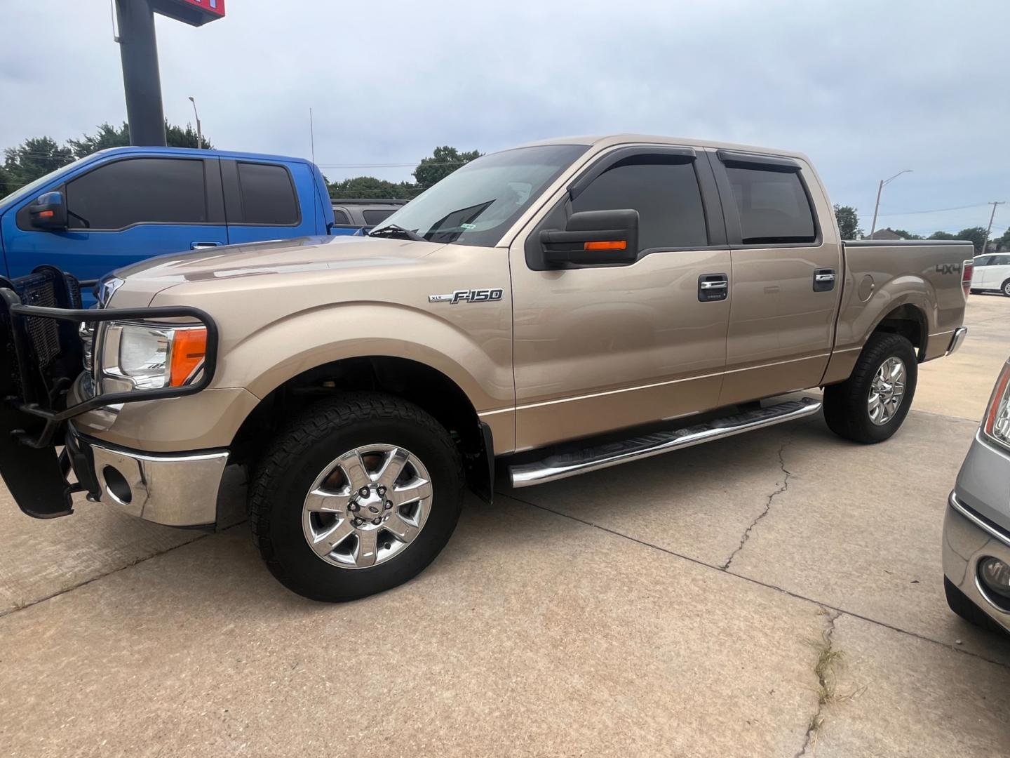 2014 TAN FORD F-150 XL; PLATINUM; XL SuperCrew 5.5-ft. Bed 4WD (1FTFW1EF4EK) with an 5.0L V8 engine, 6-Speed Automatic transmission, located at 8101 E. Skelly Dr., Tulsa, OK, 74129, (918) 592-3593, 36.121891, -95.888802 - Photo#1