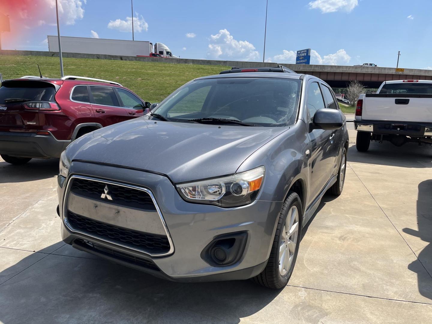 2014 GRAY MITSUBISHI OUTLANDER SPORT ES ES 2WD (4A4AP3AU1EE) with an 2.0L L4 DOHC 16V engine, located at 8101 E. Skelly Dr., Tulsa, OK, 74129, (918) 592-3593, 36.121891, -95.888802 - Photo#1