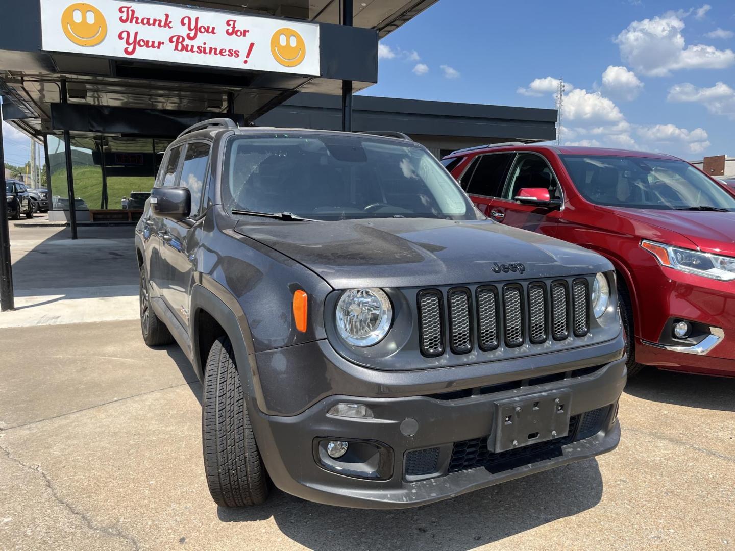 2017 GRAY JEEP RENEGADE LATITUDE Latitude 4WD (ZACCJBBB5HP) with an 2.4L L4 DOHC 16V engine, 6M transmission, located at 8101 E. Skelly Dr., Tulsa, OK, 74129, (918) 592-3593, 36.121891, -95.888802 - Photo#0