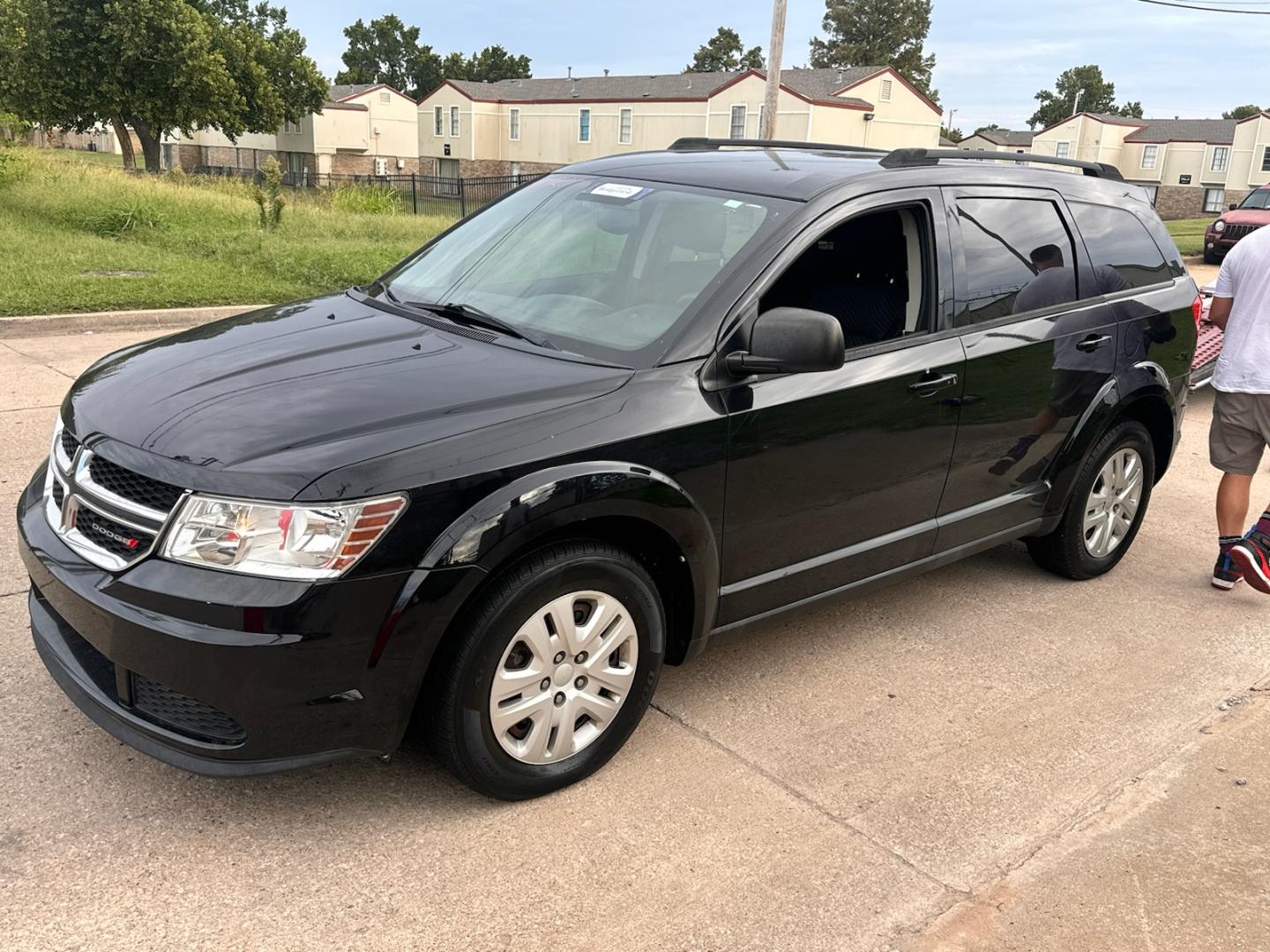 2016 BLACK DODGE JOURNEY SE SE (3C4PDCAB5GT) with an 2.4L L4 DOHC 16V engine, 4A transmission, located at 8101 E. Skelly Dr., Tulsa, OK, 74129, (918) 592-3593, 36.121891, -95.888802 - Photo#0