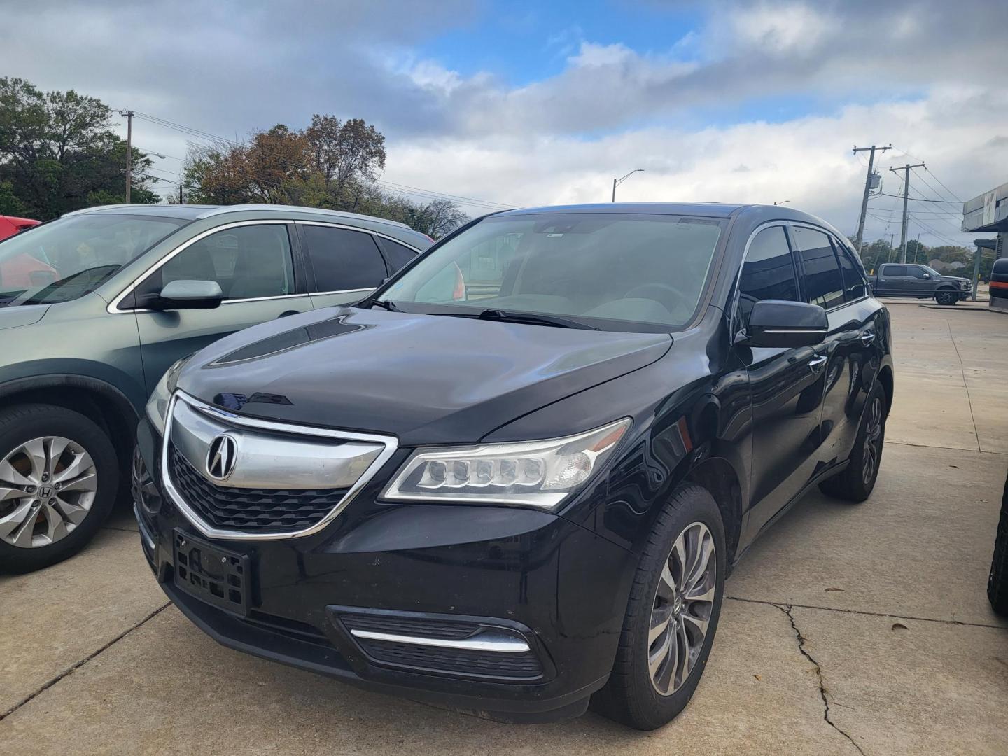 2015 BLACK ACURA MDX TECHNOLOGY PACKA 6-Spd AT w/Tech Package (5FRYD3H49FB) with an 3.5L V6 SOHC 24V engine, 6-Speed Automatic transmission, located at 8101 E. Skelly Dr., Tulsa, OK, 74129, (918) 592-3593, 36.121891, -95.888802 - Photo#0