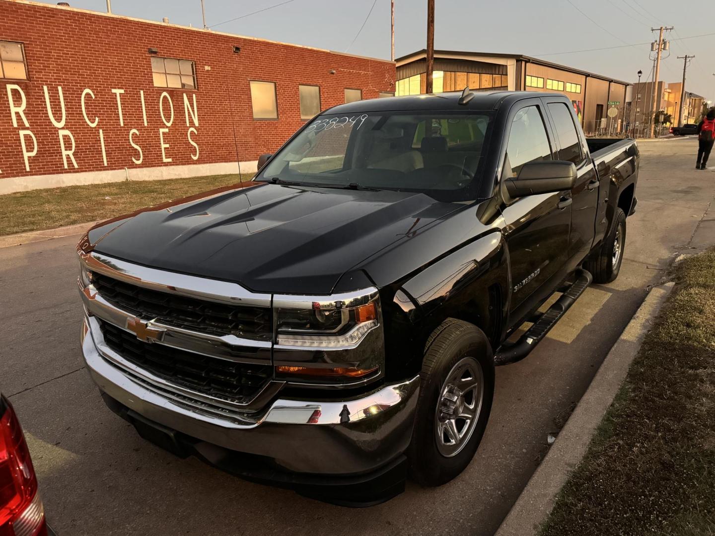 2017 BLACK CHEVROLET SILVERADO WORK TRUCK Work Truck Double Cab 2WD (1GCRCNEH3HZ) with an 4.3L V6 OHV 12V engine, 6A transmission, located at 8101 E. Skelly Dr., Tulsa, OK, 74129, (918) 592-3593, 36.121891, -95.888802 - Photo#0