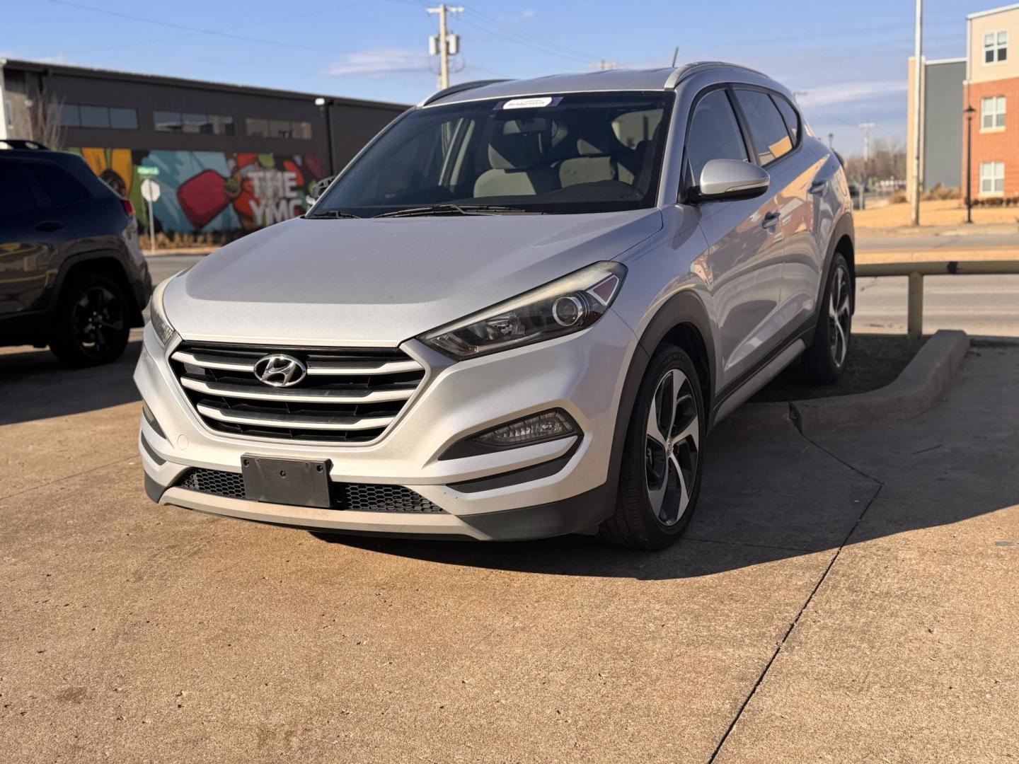 2017 SILVER Hyundai Tucson Eco (KM8J33A25HU) with an 1.6L L4 DOHC 16V engine, 7A transmission, located at 8101 E. Skelly Dr., Tulsa, OK, 74129, (918) 592-3593, 36.121891, -95.888802 - Photo#0