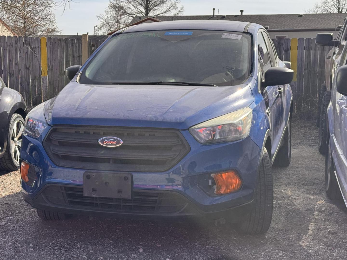 2018 BLUE Ford Escape S FWD (1FMCU0F70JU) with an 2.5L L4 DOHC 16V engine, 6A transmission, located at 8101 E. Skelly Dr., Tulsa, OK, 74129, (918) 592-3593, 36.121891, -95.888802 - Photo#0